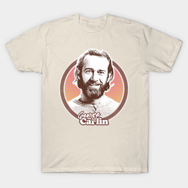 George Carlin // 1970s Style Retro Fan Art T-Shirt by DankFutura